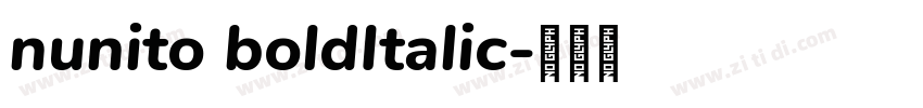 nunito boldItalic字体转换